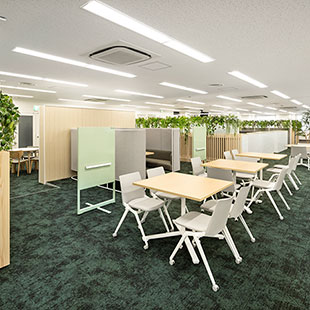 大阪本社 5階執務室内コラボレーションエリアの拡大写真を見る
