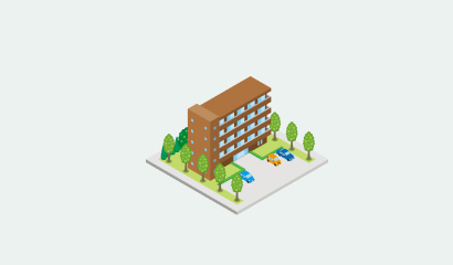 本社兼マンション兼自宅イラスト